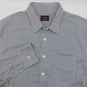 UNTUCKit Wagner Relaxed Fit Performance Shirt Men's Medium Check Print Button Up